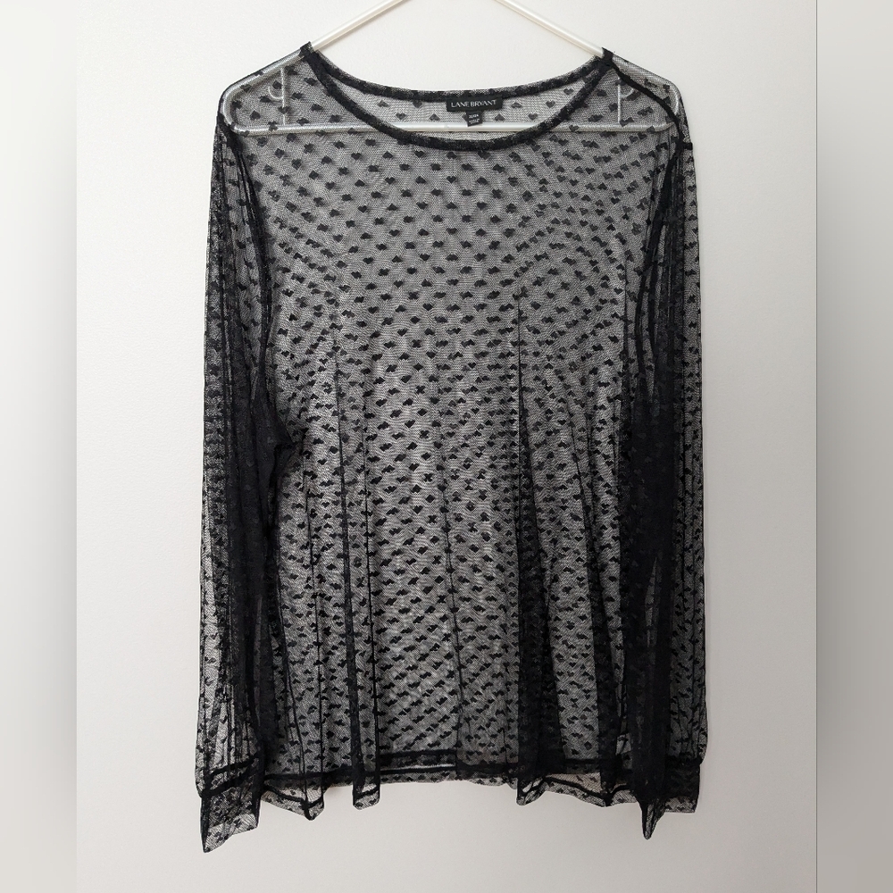 Lane Bryant Sheer Heart Shirt